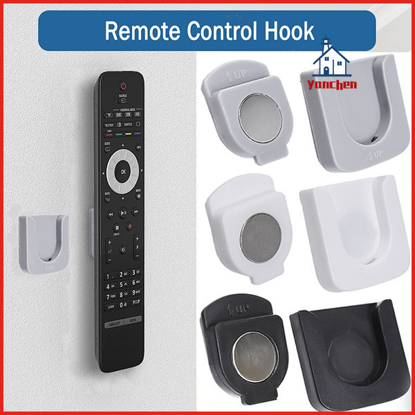 [Wholesale Price]Wall Mounted Remote Controller Holder/ Self Adhesive Storage Hanger/ Holder Hook/ Punch-free Anti-Lost Storage Hook/ Fridge Sticker Home Organizer Hooks